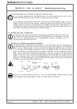 Preview for 5 page of Sumitomo SERVO 100 Operating Manual