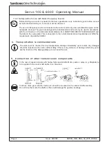 Preview for 15 page of Sumitomo SERVO 100 Operating Manual