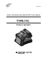 Preview for 1 page of Sumitomo TYPE-71c Manual To Operation