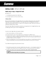 Summa 399-610 Install Manual preview