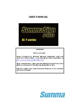 Preview for 1 page of SummaSign Pro SL T-series User Manual