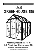 Summer Garden Buildings GREENHOUSE 185 Assembly Instructions Manual preview