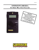 Summer Ar-Gone Weld Gas Analyzer Operator'S Manual preview