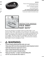 Предварительный просмотр 1 страницы Summer BABY BATH 08134 Instruction Manual