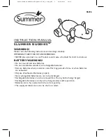 Preview for 1 page of Summer SLUMBER BUDDIES Instruction Manual