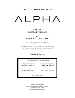SummerAire ALPHA Installation Instructions Manual preview