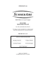 Предварительный просмотр 1 страницы SummerAire ELECTRIC WARM AIR FURNACE User Manual