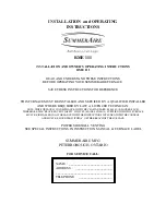 Preview for 1 page of SummerAire RME 111 Installation And Operating Instructions Manual