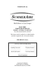 Preview for 1 page of SummerAire SE10B User Manual