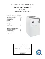 SummerAire SE10I (E) Installation Instructions Manual preview