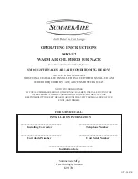 Preview for 1 page of SummerAire SMO112 Operating Instructions