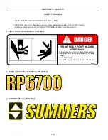 Preview for 6 page of Summers RP6700 Operator'S Manual