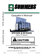 Предварительный просмотр 1 страницы Summers SFX1630 Operator'S Manual