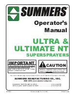 Preview for 1 page of Summers ULTIMATE NT Operator'S Manual