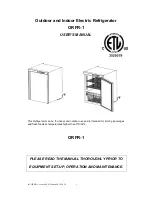 Summerset Professional Grills ORFR-1 User Manual preview