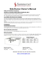 Preview for 1 page of Summerset Professional Grills SSSB-1 Owner'S Manual