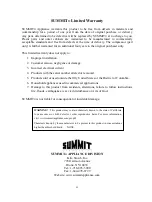 Предварительный просмотр 30 страницы Summit Commercial BIM-44 G User Manual