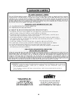 Preview for 20 page of Summit Commercial SCR215LBI/FA Instruction Manual