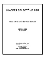 Предварительный просмотр 1 страницы Summit Industries INNOVET SELECT HF APR Installation And Service Manual