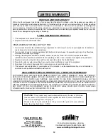 Preview for 12 page of Summit Professional SWC1535 Instruction Manual