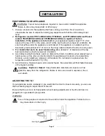 Preview for 6 page of Summit Accucold FF28LWHVAC Instruction Manual