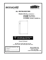 Preview for 1 page of Summit Accucold SCR450L7HH Owner'S Manual