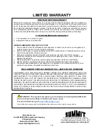 Предварительный просмотр 18 страницы Summit ADFD2D24 Instruction Manual