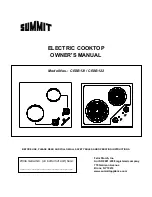 Предварительный просмотр 1 страницы Summit CR2B121 Owner'S Manual