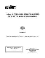 Preview for 1 page of Summit FDRD152PL User Manual