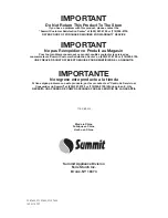 Preview for 56 page of Summit FF-1074W User Manual