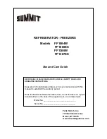 Preview for 1 page of Summit FF1084W Use And Care Manual