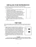 Предварительный просмотр 9 страницы Summit FF711ES User Manual