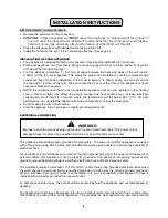 Предварительный просмотр 6 страницы Summit FFAR121SS7 Instruction Manual