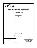 Summit FFAR9L Owner'S Manual preview