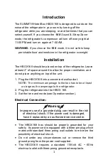 Preview for 2 page of Summit HOTEL BOX HBOX168 Instruction Manual