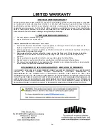 Preview for 16 page of Summit LWBC30 User Manual