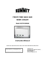 Предварительный просмотр 1 страницы Summit SCFR100MAN Instruction Manual