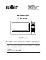 Summit SCM853 User Manual preview