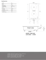 Предварительный просмотр 2 страницы Summit SINC2220 Specifications