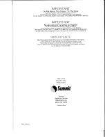 Preview for 24 page of Summit SM1100BL User Manual