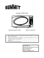 Summit SM901WH User Manual preview