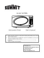 Summit SM902BL User Manual предпросмотр