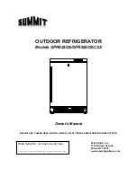 Preview for 1 page of Summit SPR625OS Owner'S Manual