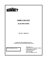 Предварительный просмотр 1 страницы Summit SWC1840B Owner'S Manual