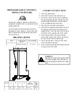 Preview for 4 page of Sumner Fab-Mate Operator'S Manual