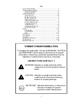 Preview for 3 page of Sumner GH5T Operator'S Manual