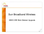 Sun Broadband Wireless SBW USB Stick Modem Firmware Upgrade Manual preview