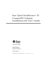 Preview for 1 page of Sun Microsystems 806-2997-10 Installation And User Manual