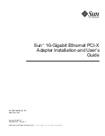 Sun Microsystems Ethernet PCI-X Adapter Installation And User Manual preview