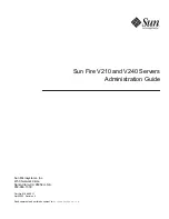 Предварительный просмотр 1 страницы Sun Microsystems Fire V240 Administration Manual